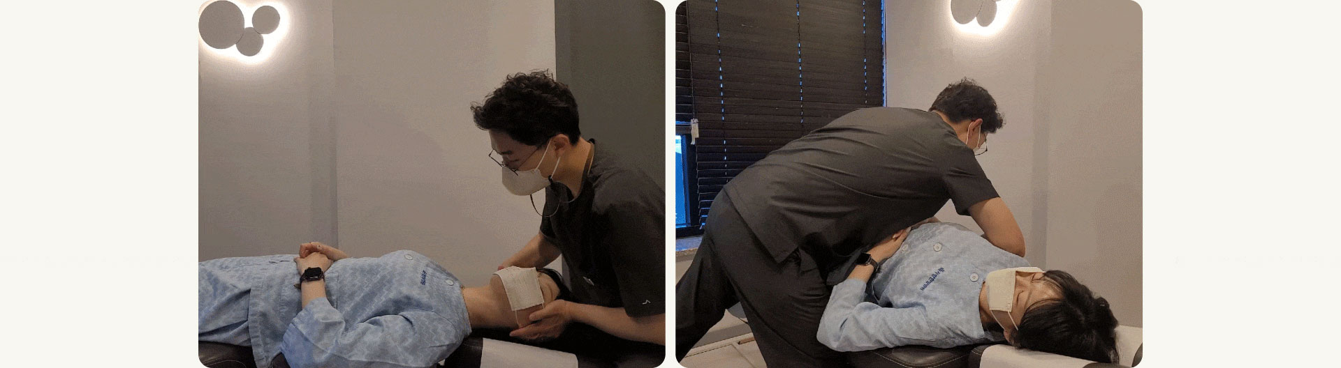 추나 치료를 진행하는 한의사의 모습